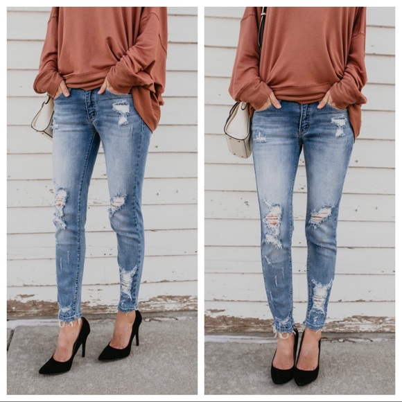 1 LEFT SALE-FIRMβΌοΈ Lizzie Destructive Skinnies - Picture 5 of 8